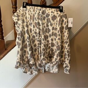 Maurices Animal Print Comfy Plus Size Lounge Shorts NWT
